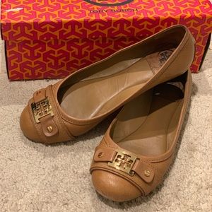 Tory Burch Clines Ballet Flats size 7 Royal Tan